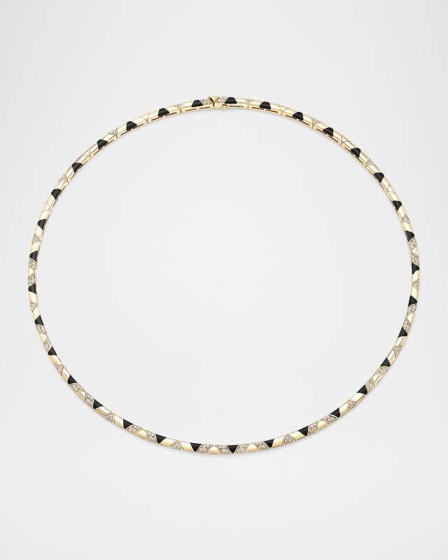 18k Sadu Onyx Diamond Necklace